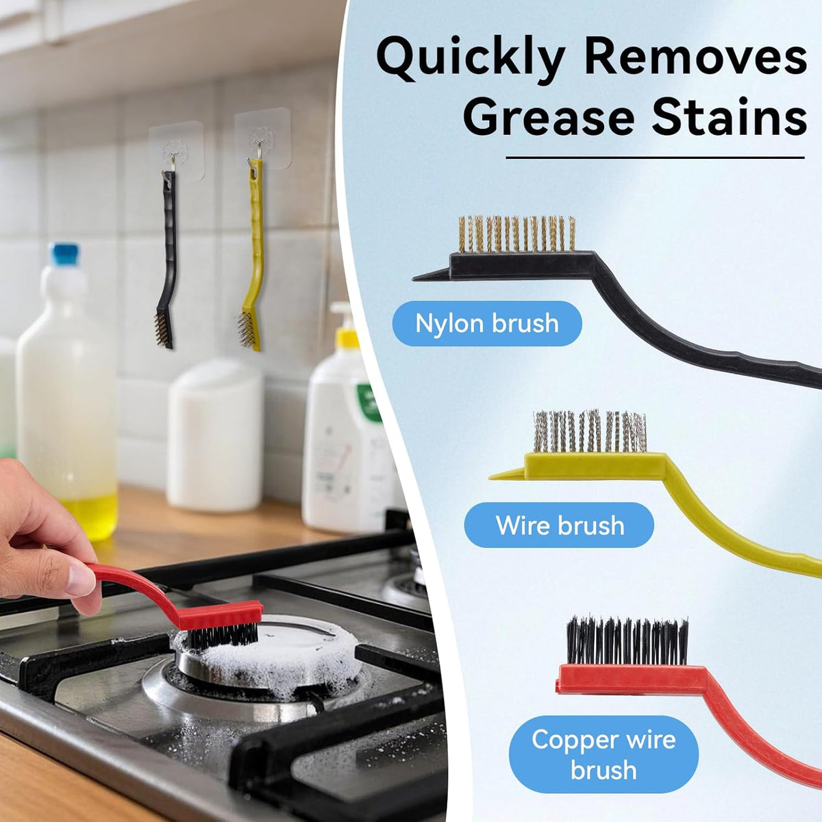 Crevice Cleaning Brush,13 Pcs Scrub Brushes for Cleaning Hard Bristle Cleaning Brushes for