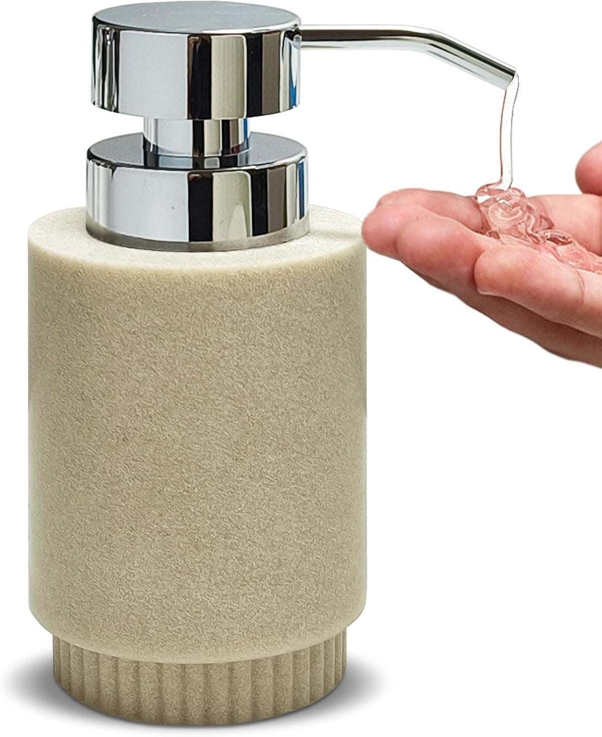 Resin Soap Dispenser for Bathroom, Hand Lotion Liquid Dispenser Easy-to-Press with Reusable Plastic