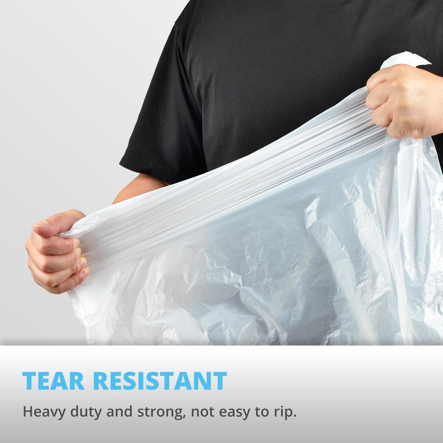 Ultra Thick 15 Gallon Drawstring Trash Bags, 108 Count Heavy Duty Large Plastic Garbage Bag, Leak
