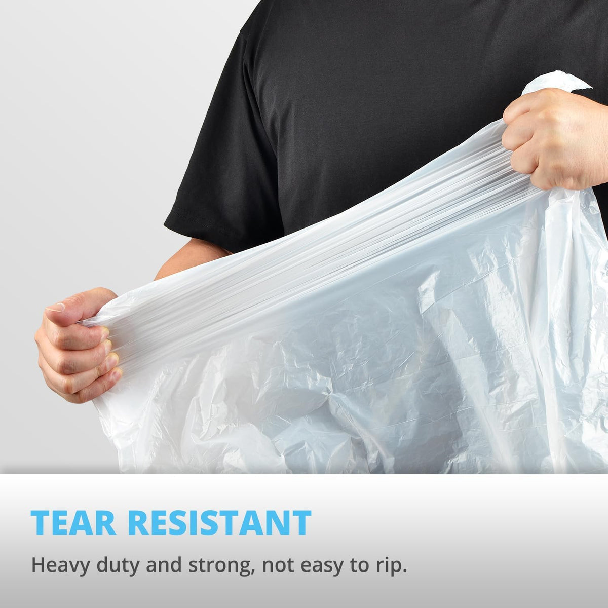 Ultra Thick 15 Gallon Drawstring Trash Bags, 108 Count Heavy Duty Large Plastic Garbage Bag, Leak