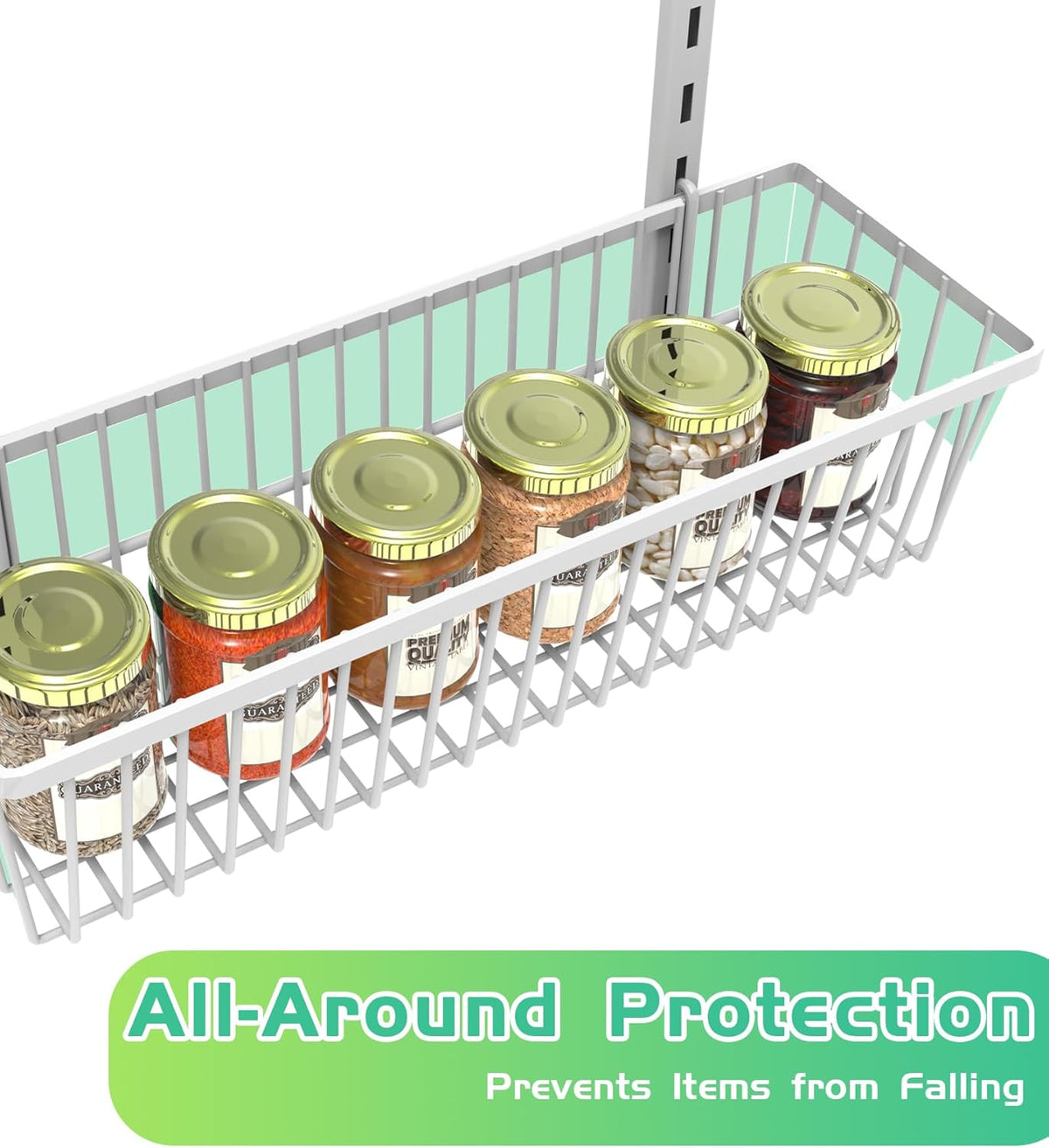 White 9-Tier Over The Door Pantry Organizer, Pantry Organization and Storage, Deep Baskets Hanging