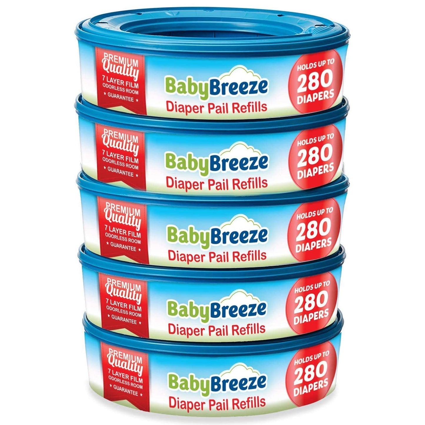 BabyBreeze Diaper Pail Refill Bags Compatible with Playtex Diaper Genie Pails Odor Absorbing Diaper