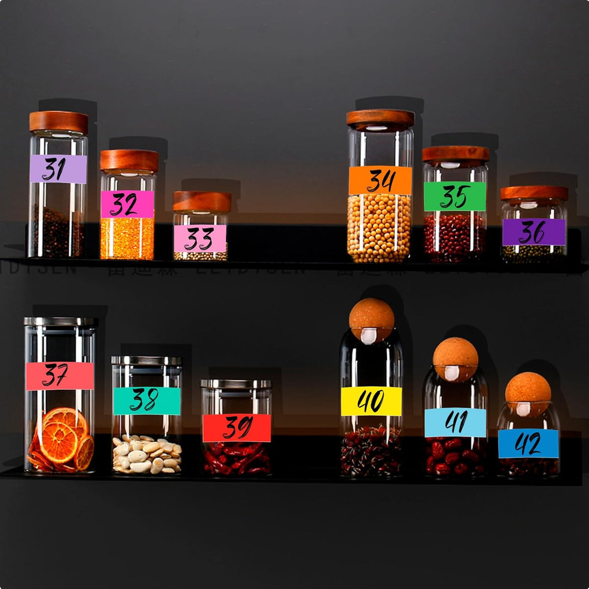 YSHIHE Colored Label Stickers,Rectangular Color Coding Stickers 1.57 x 0.75 Inch (40mm x 19mm),12