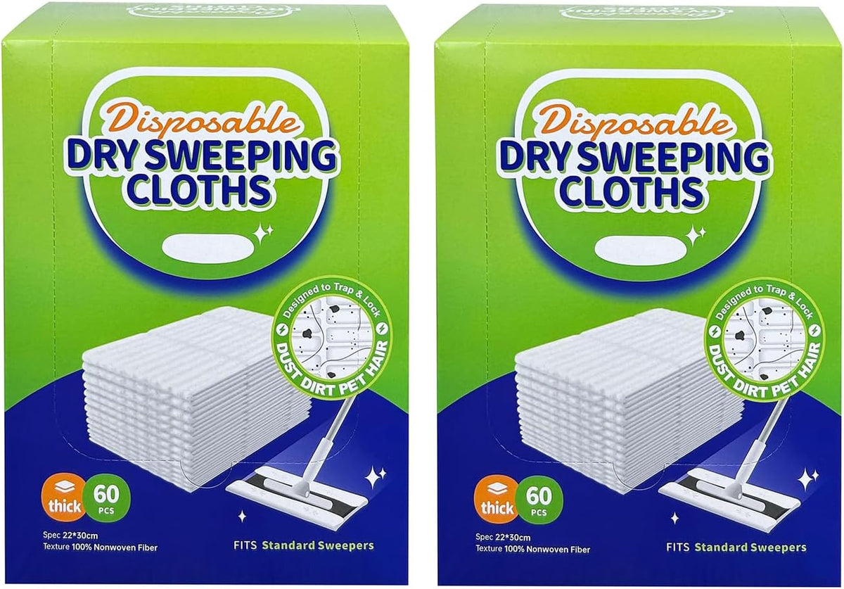 JEBBLAS Disposable Mop Cloth Dry Sweeping Pad for Floor Mop Sweeping Cloths Multi Surface Refills
