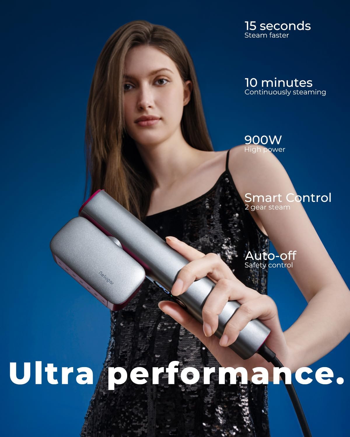 nesugar G2 Pro Smart Handheld Steamer for Clothes – Global Voltage Adaptation, Palm-Sized &