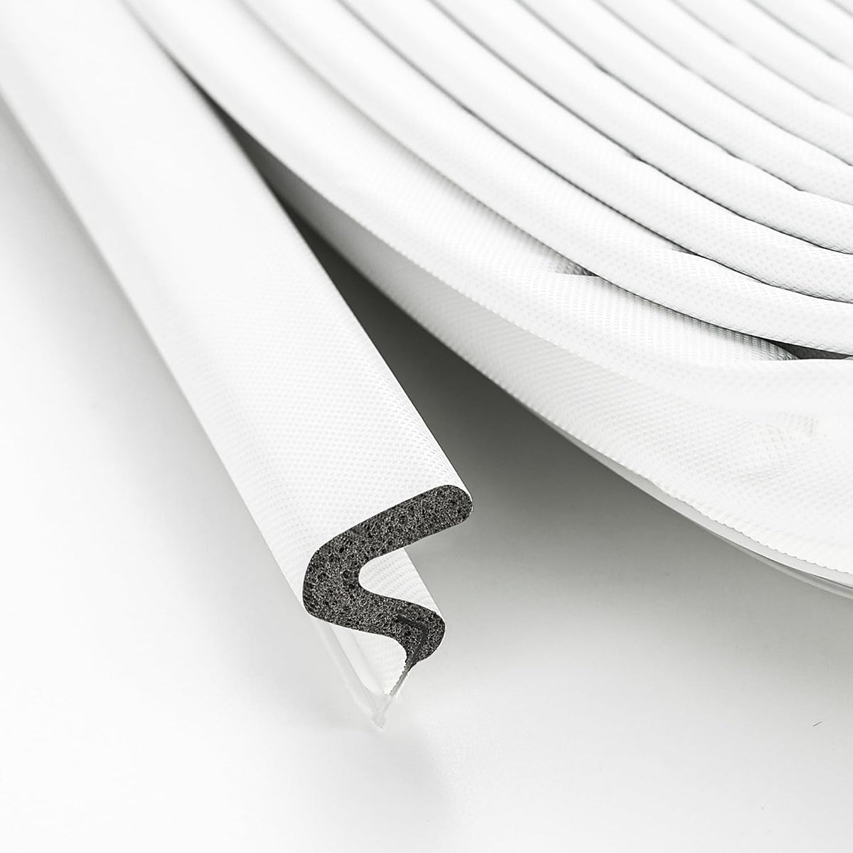 Weather Stripping Door Seal Strip - Soundproof Q-Shaped Foam for Exterior Door Frame, Large Gap