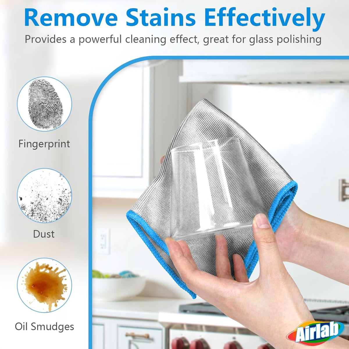 Glass Polishing Cloth Streak Free Miracle Microfiber Cleaning Cloth Lint Free Cleaning Rags for