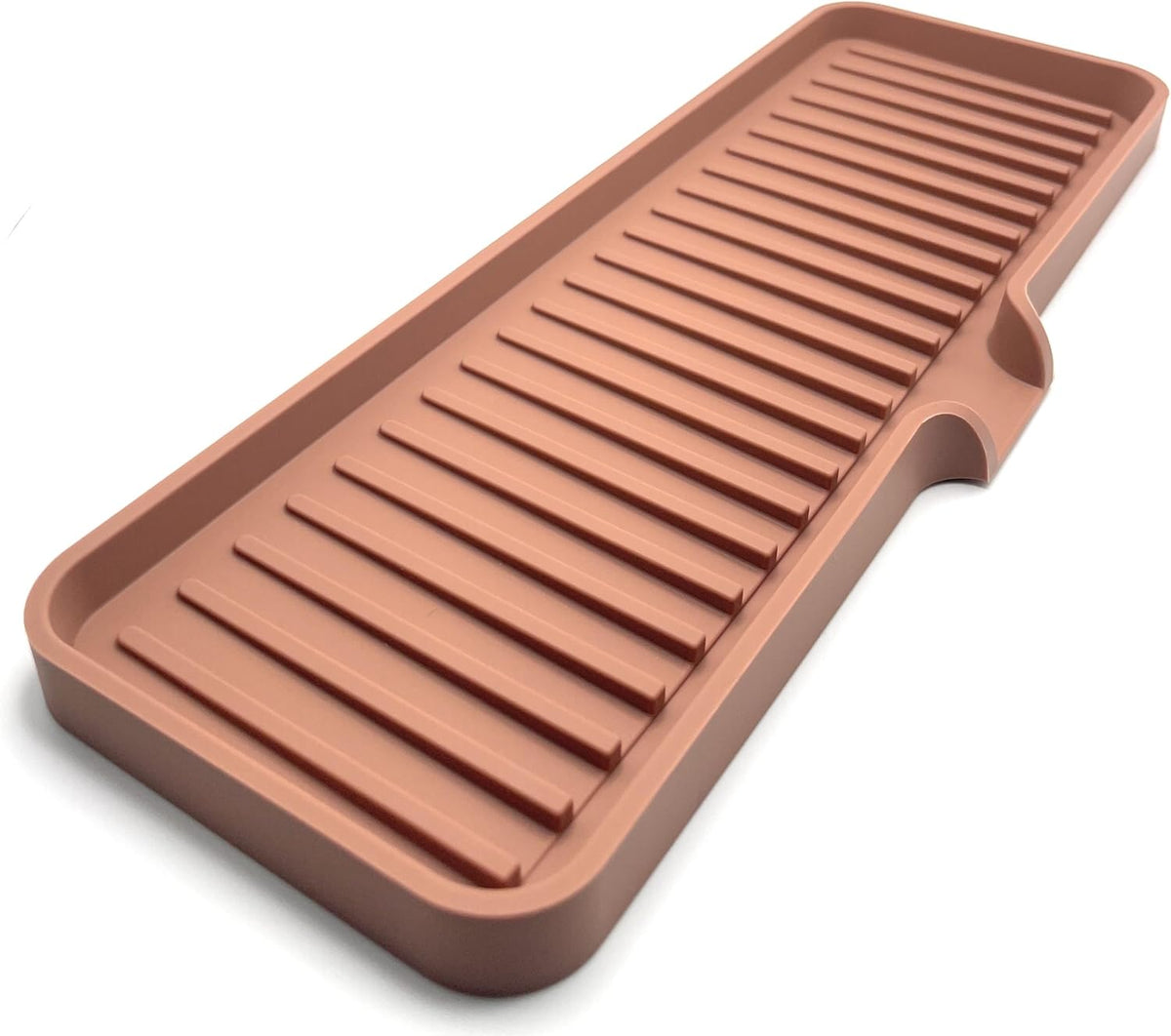 Happitasa Silicone Soap Dish Tray and Sponge Holder with Drain Chute | Bathroom and Kitchen Sink