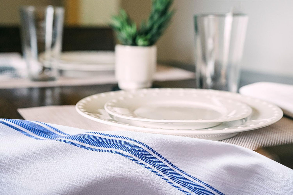 Dish Towels Set (Value Pack of 15) Size 15x25 Inch, 100% Cotton Soft & Absorbent Linen Kitchen