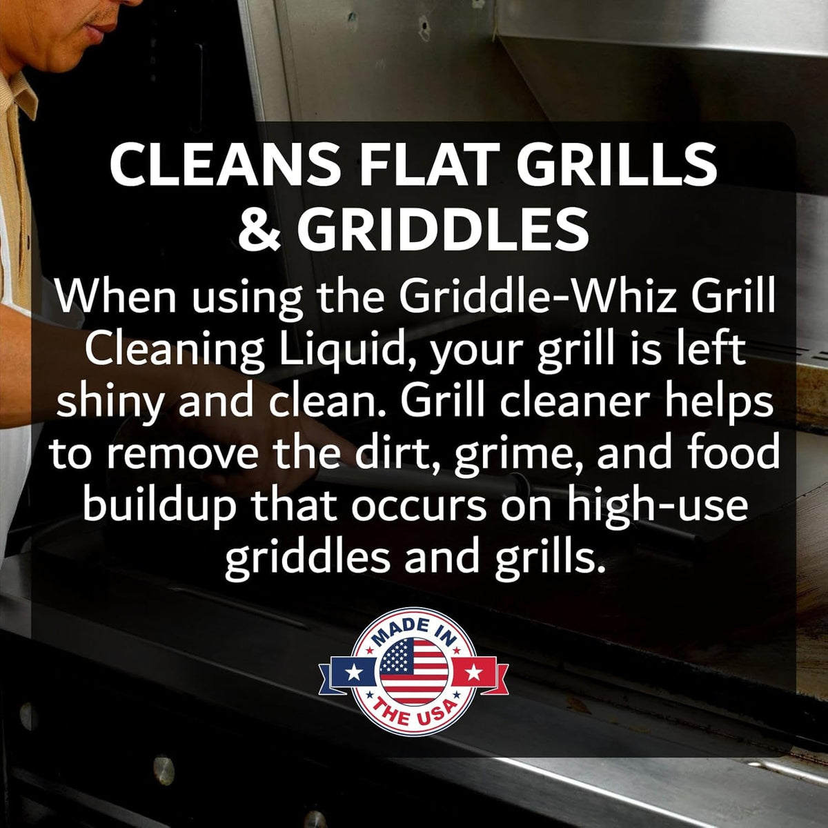 Griddle-Whiz Grill & Griddle Cleaner | Removes Grease, Food Residue, Burnt On Organics | Non-Toxic