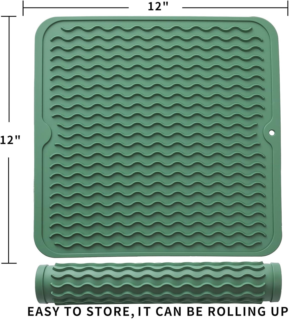 Silicone Dish Drying Mat for Multiple Usage,Easy clean,Eco-friendly,Heat-resistant Silicone Mat for