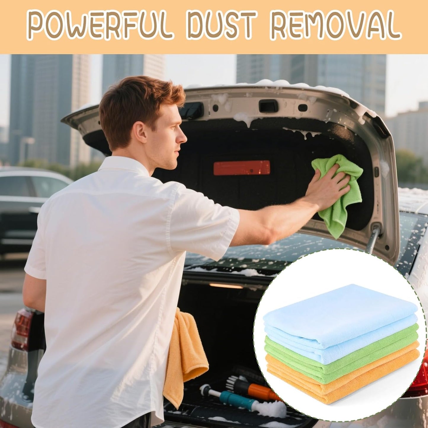 6 Pack Extra Large Microfiber Cleaning Cloths 20"x30", Lint-Free Reusable Towels for Home, Glass