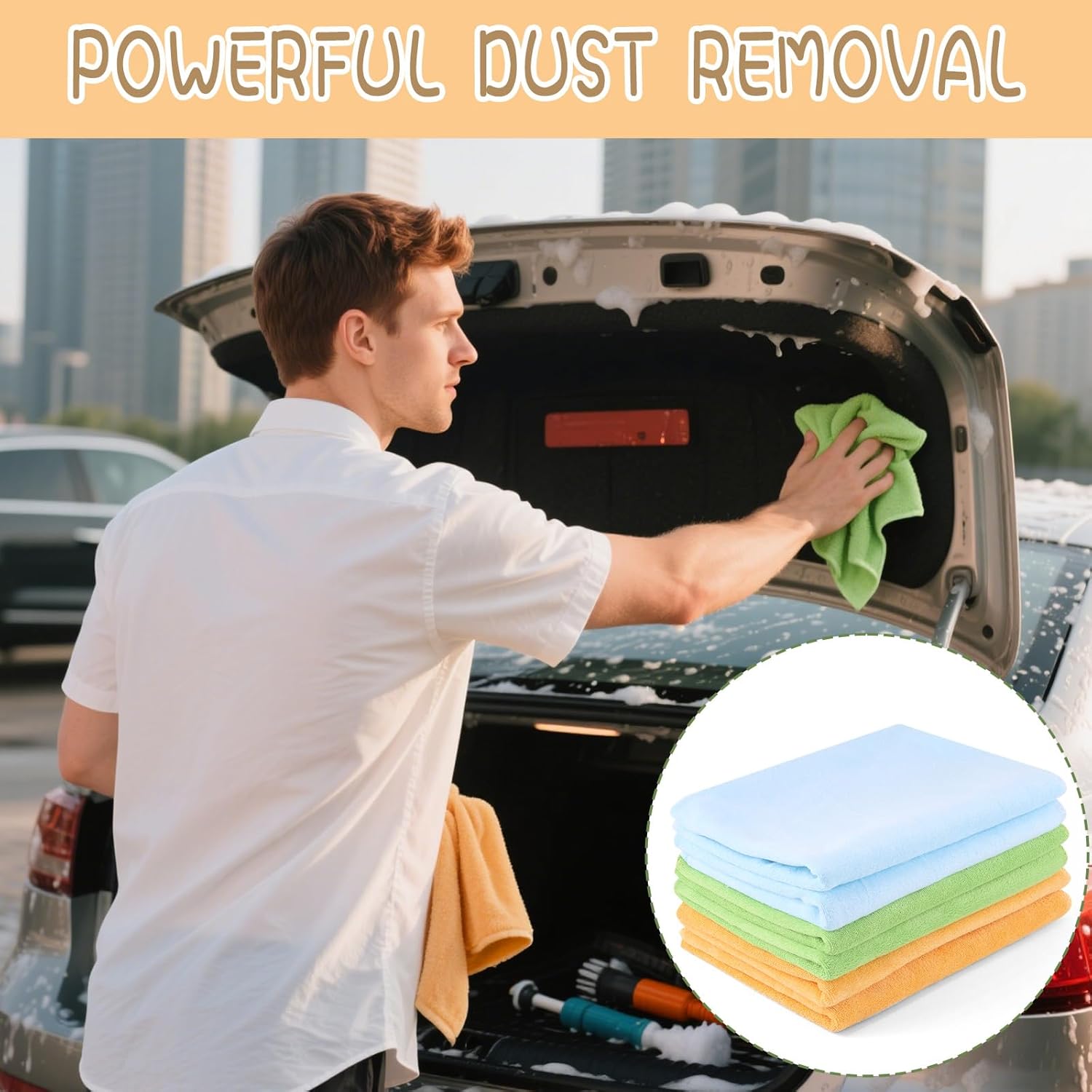 6 Pack Extra Large Microfiber Cleaning Cloths 20"x30", Lint-Free Reusable Towels for Home, Glass