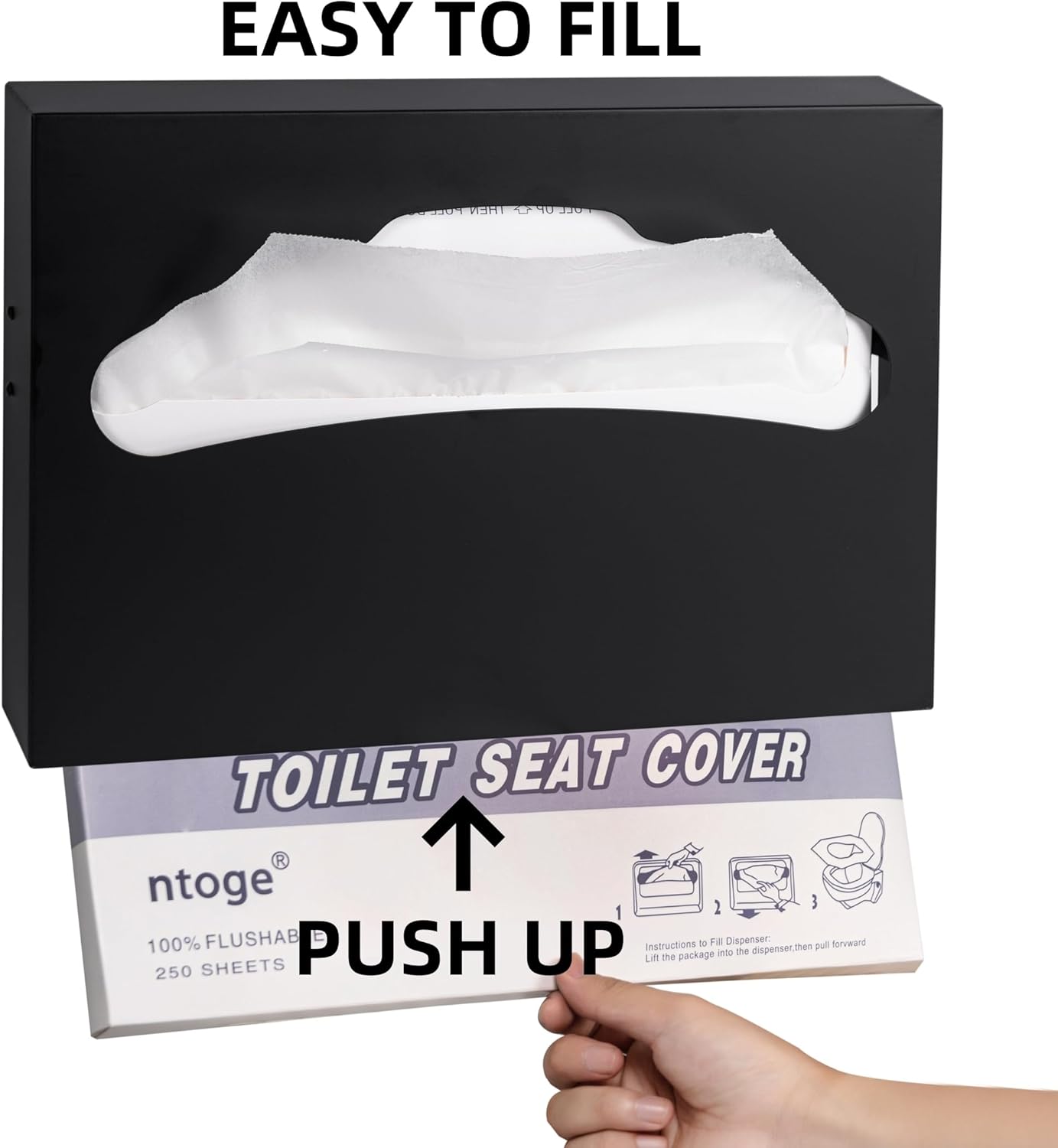 Toilet Seat Cover Dispenser,Commercial Stainless Steel Brushed Toilet Seat Cover Holder for