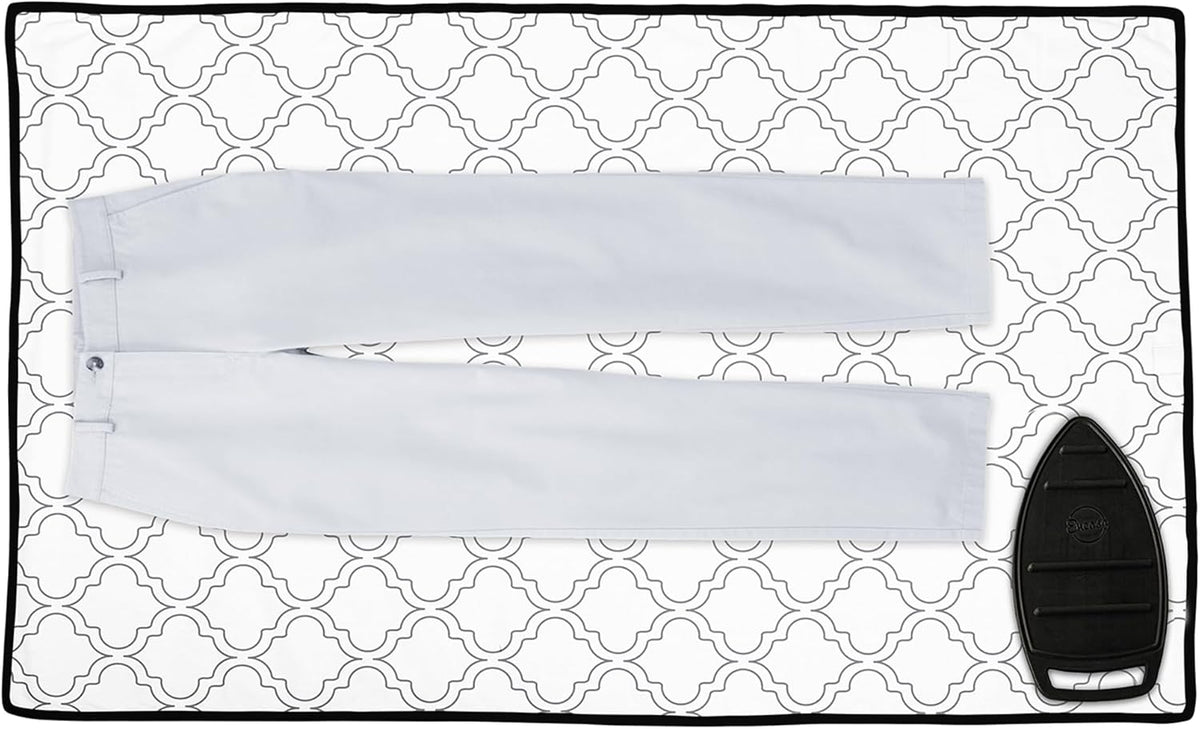 Encasa Homes Ironing Mat/Pad (Large 48"x28") with 3mm Padding & Silicone Iron Rest for Steam