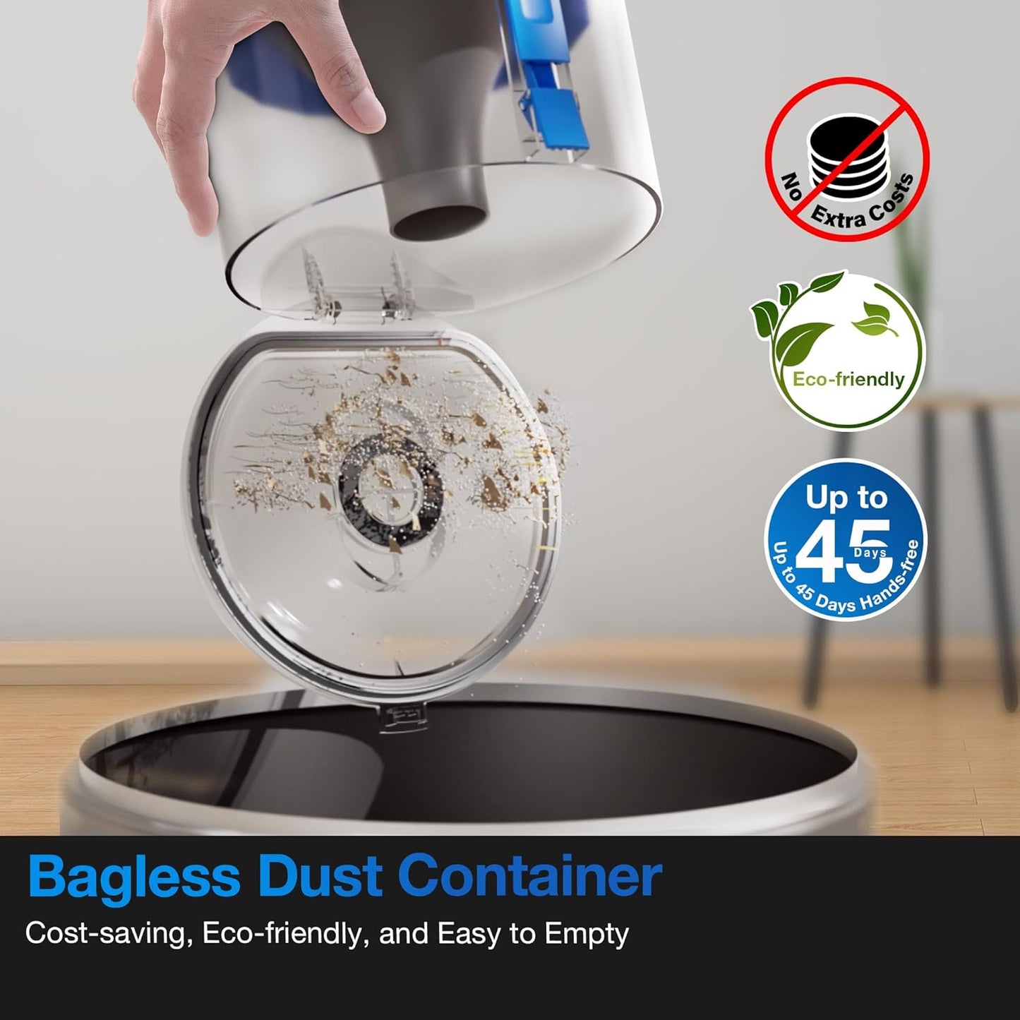 ECOVACS DEEBOT N20e Plus Robot Vacuum and Mop,with Bagless Self Emptying Station,10000Pa Powerful