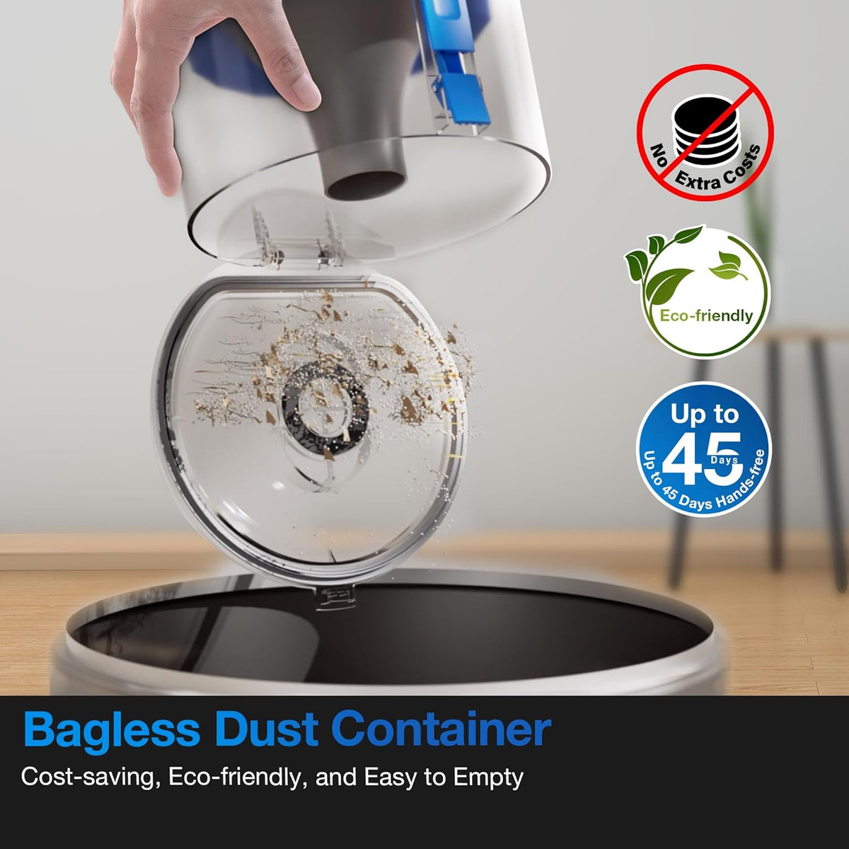ECOVACS DEEBOT N20e Plus Robot Vacuum and Mop,with Bagless Self Emptying Station,10000Pa Powerful