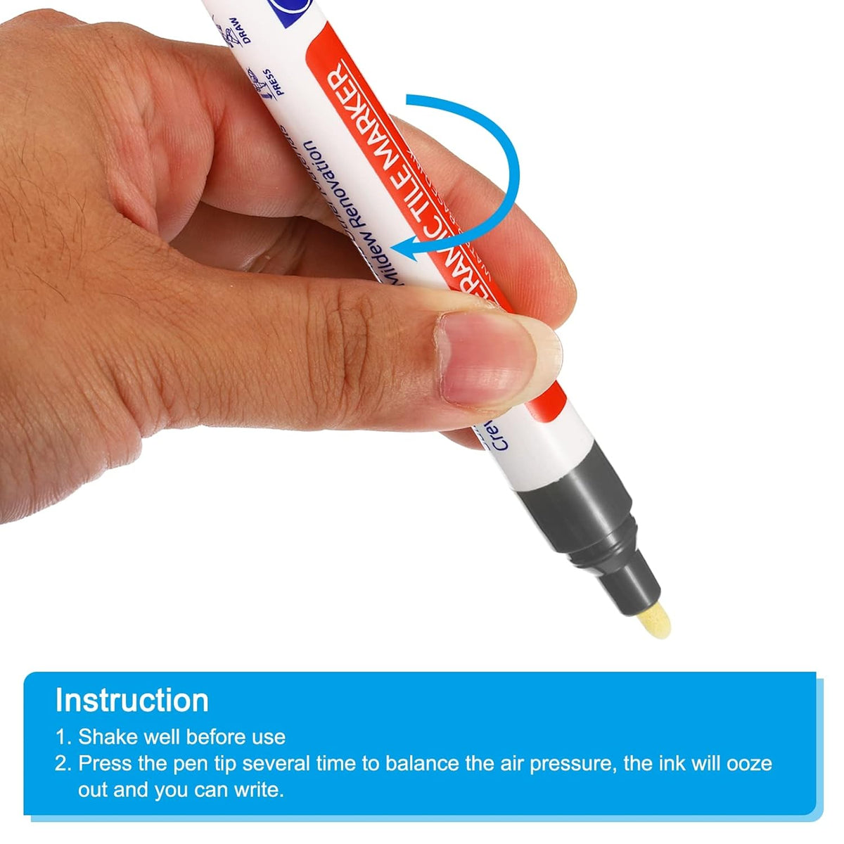 PATIKIL Grout Pen, 4 Pack Dark Grey Tile Marker Waterproof Grout Sealer Pen Tile Repair Pens Paint