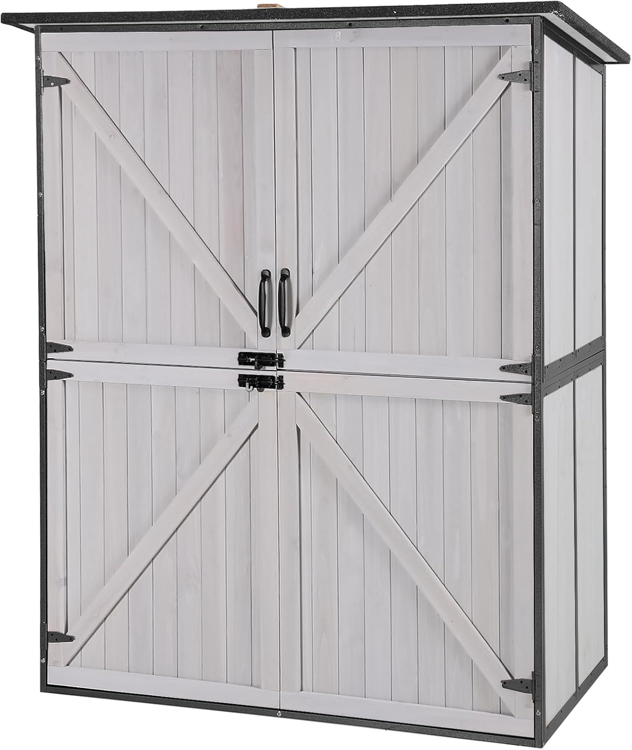 Aivituvin Outdoor Storage Shed Upgraded with Strong Metal Frame Garden Tool Shed Storage House