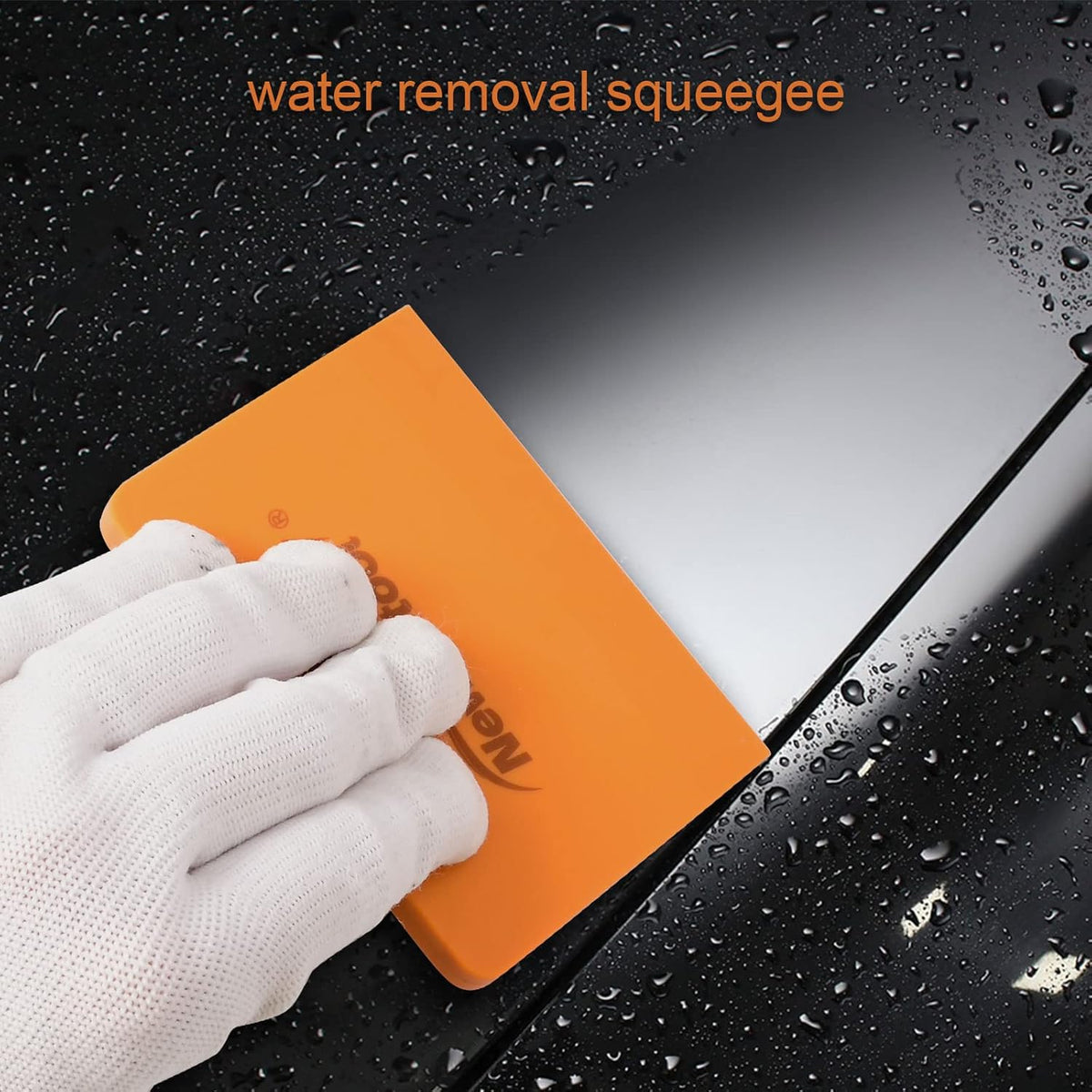 NEWISHTOOL Soft Silicone Small Squeegee for Vinyl, 2 PCS PPF Tools Window Tinting V-Blade Scraper