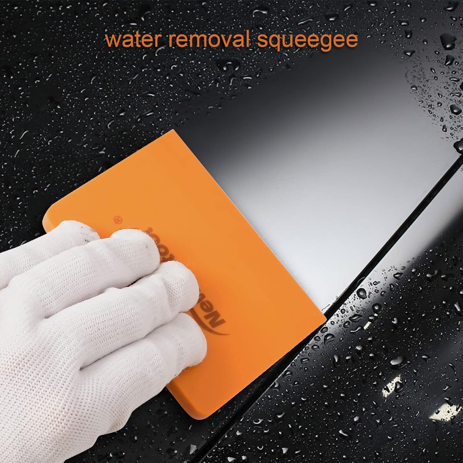 NEWISHTOOL Soft Silicone Small Squeegee for Vinyl, 2 PCS PPF Tools Window Tinting V-Blade Scraper