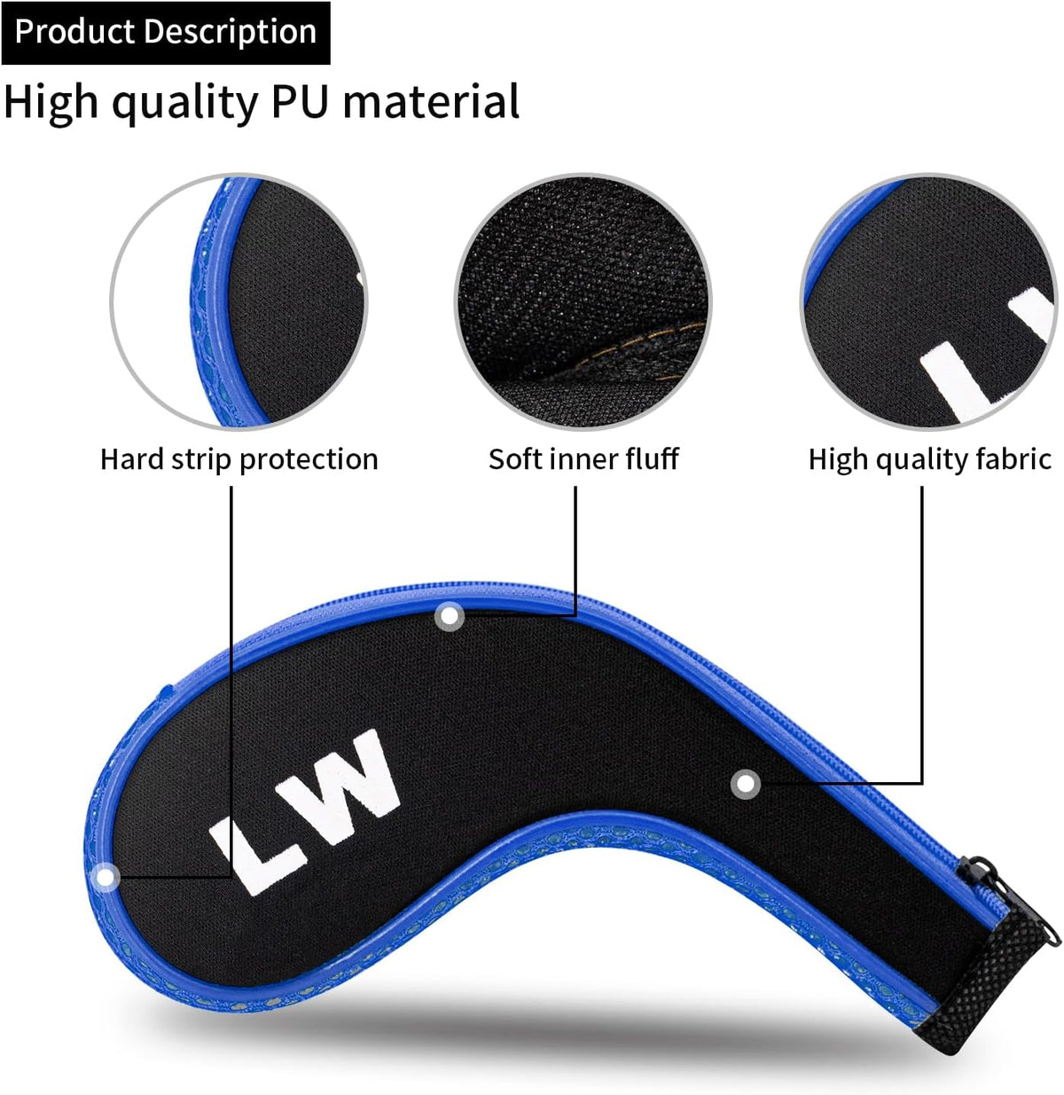 Golf 12pcs Thick Synthetic Golf Iron Head Covers Set Headcover Fit All Brands Callaway Ping