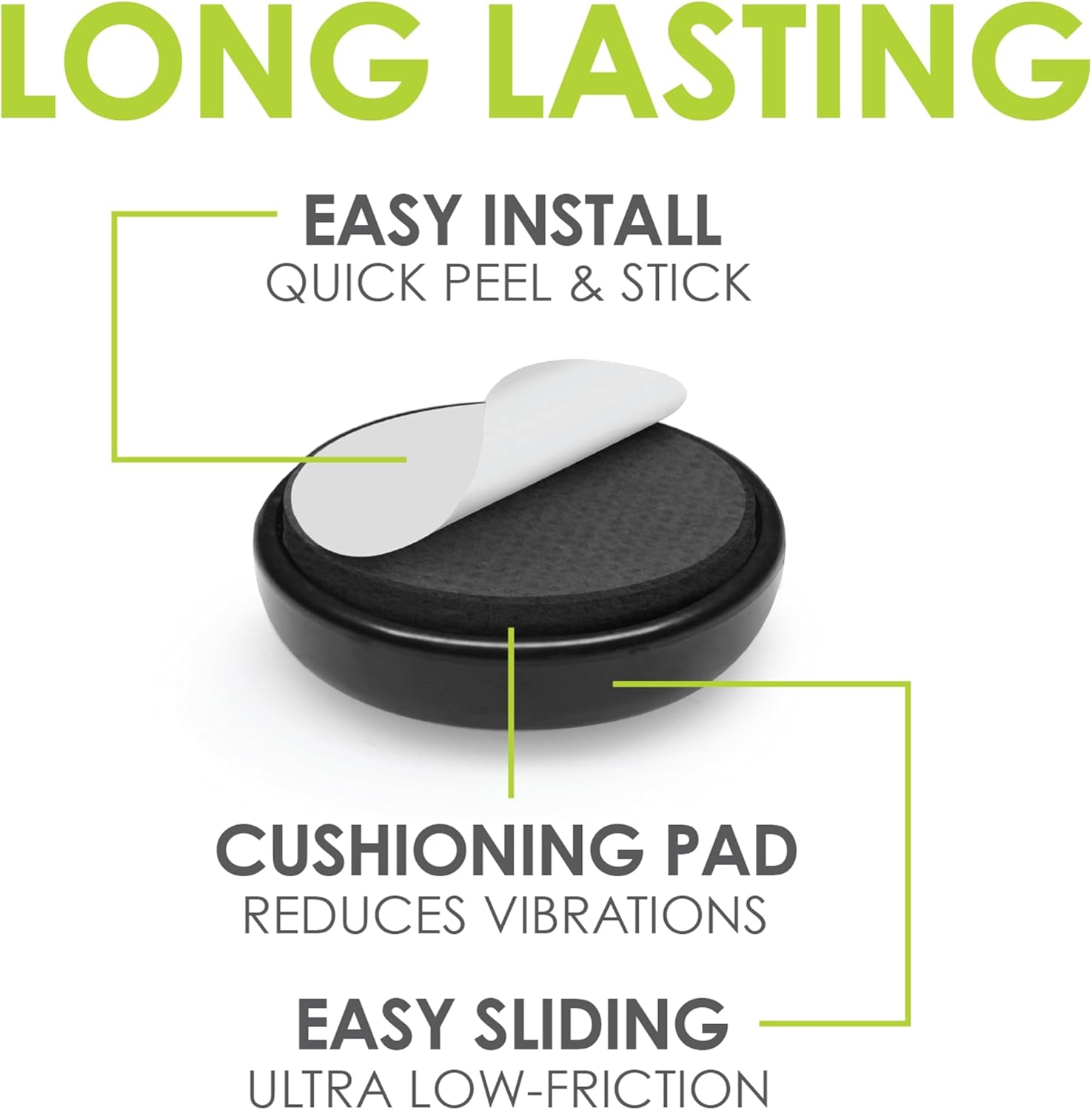 Slipstick GorillaGlides Kitchen Appliance Sliders (24 x 3/4” Round Glides) Self Adhesive Countertop