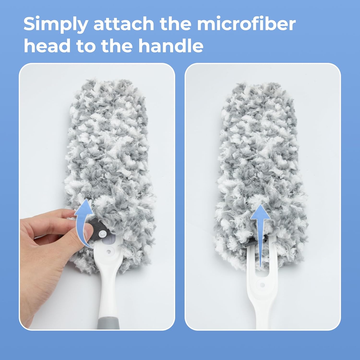 Microfiber Duster with an Extra Washable and Reusable Duster Head, Microfiber Dusters for Household