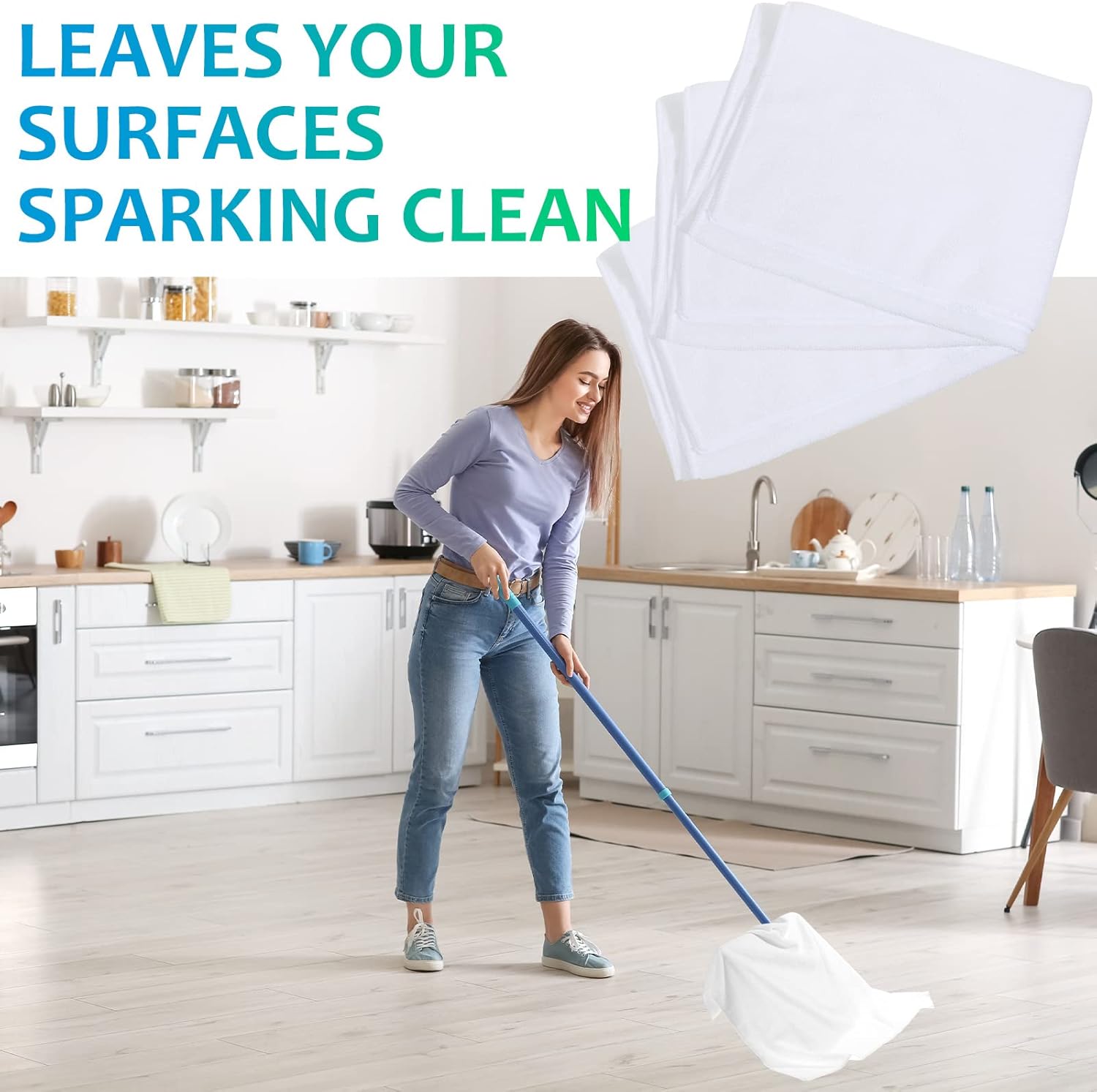 Newwiee 3 Pcs Extra Large Microfiber Cleaning Cloth 30" x 20" Washable Reusable Microfiber Towel
