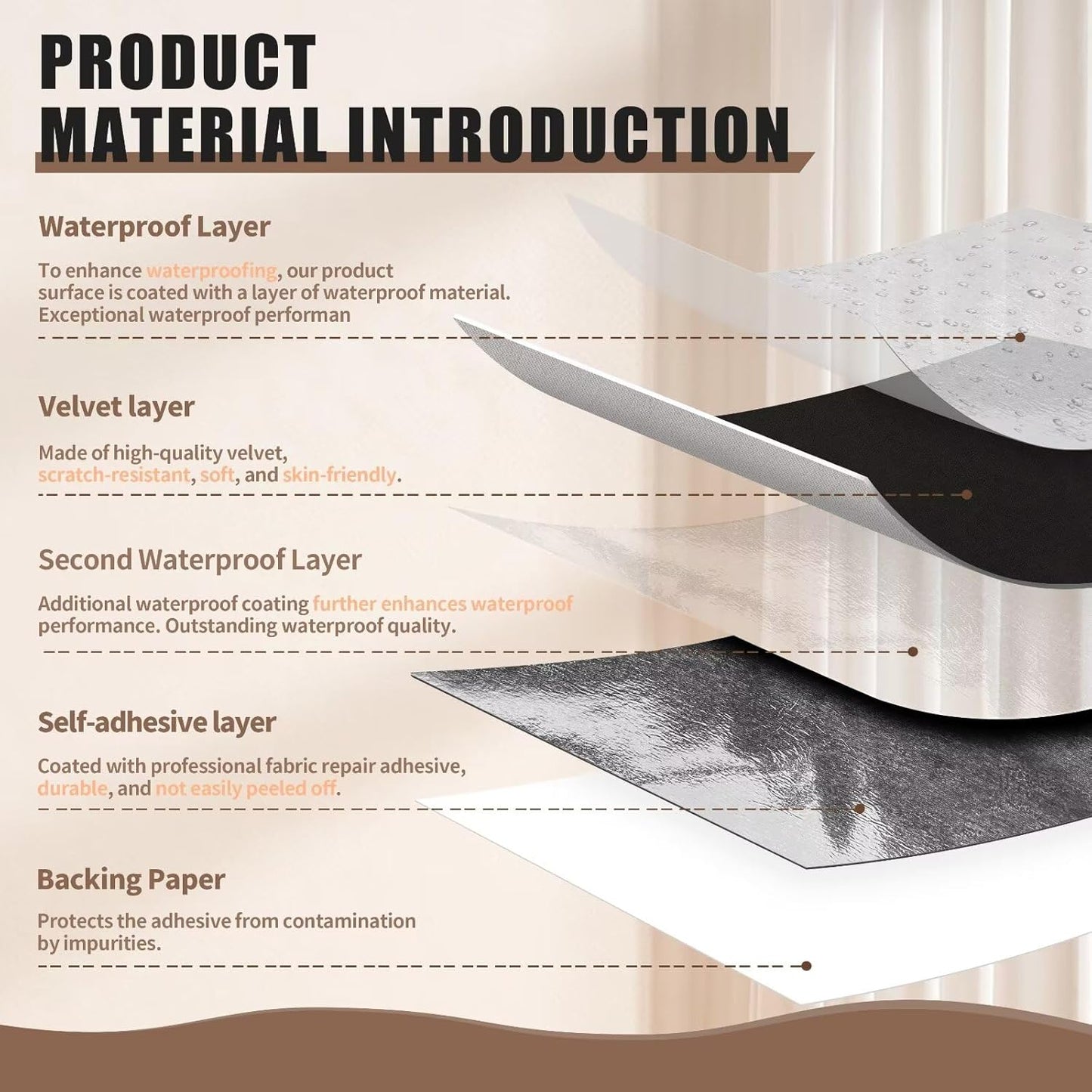 Azobur Couch Patches, Extra-Large Durable Fabric Tape, Ideal for Automotive Upholstery Repair