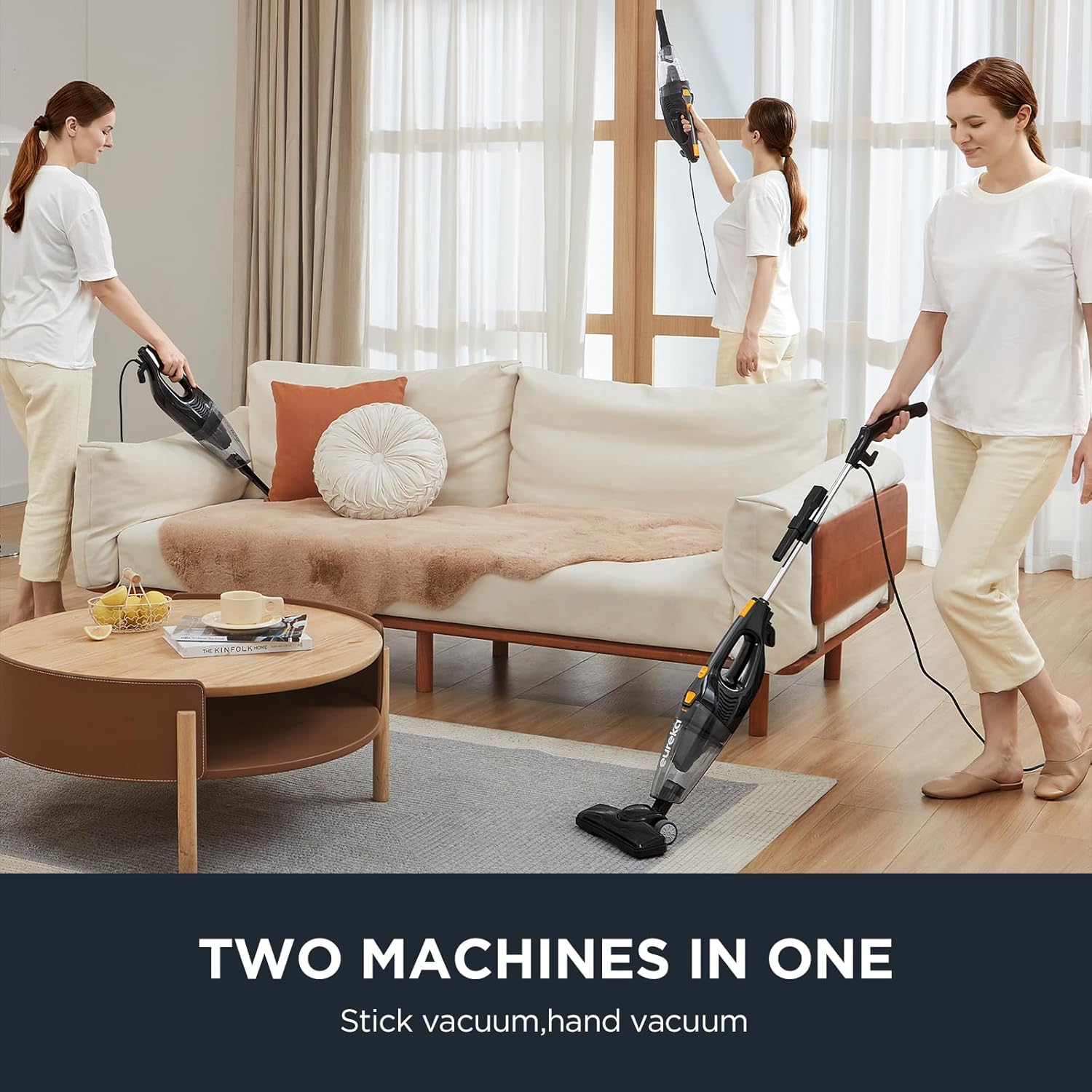 Eureka Blaze Stick Vacuum Cleaner, Powerful Suction 3-in-1 Small Handheld Vac with Filter for Hard