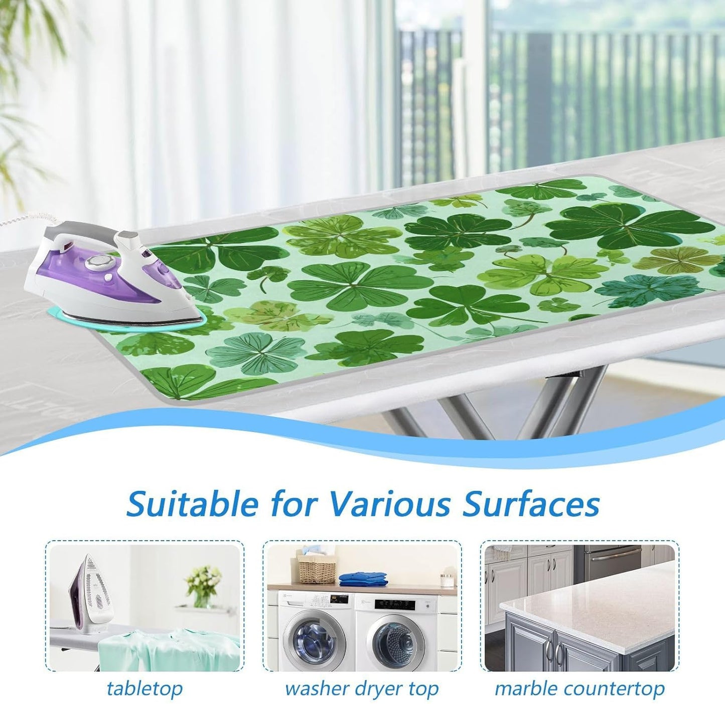 Ironing Mat Portable Ironing Pad Ironing Blanket for Table Top Heat Resistance Double-Side Using