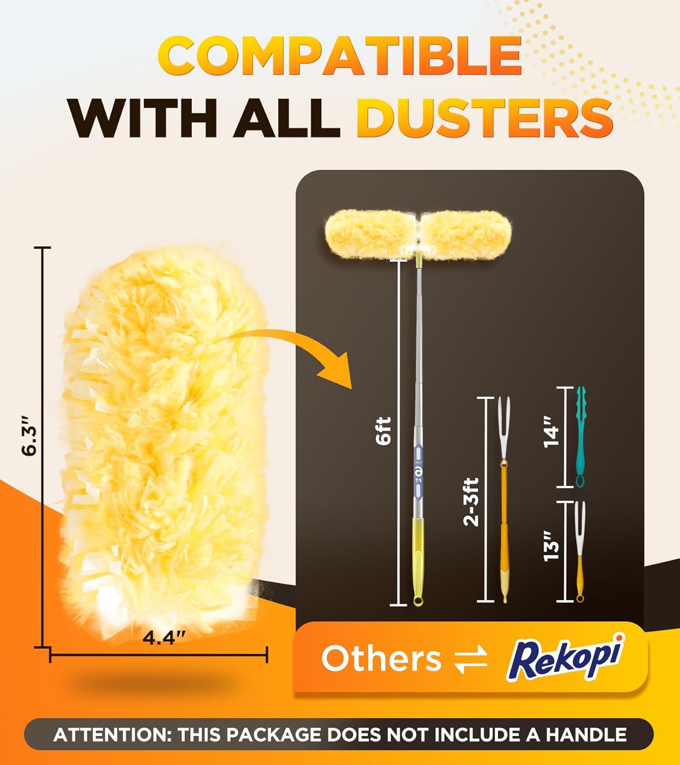 30 Count Heavy Duty Duster Refills for Swiffer, Multisurface 360° Larger Size Dusters with 4X