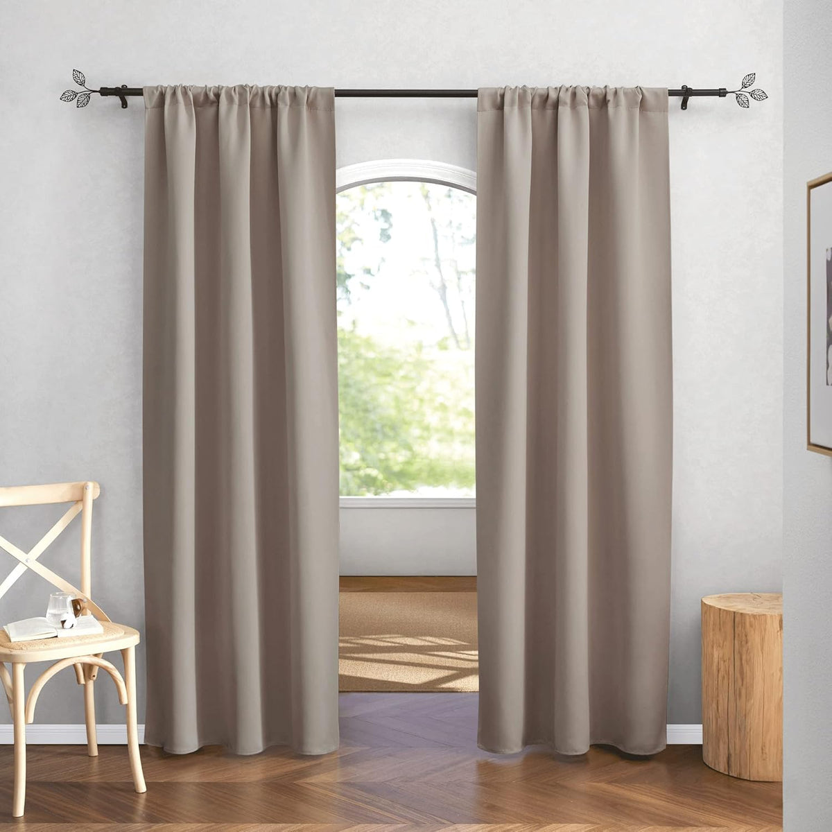 RYB HOME Room Darkening Curtains for Bedroom, Thermal Insulated Noise Reducing Window Drapes