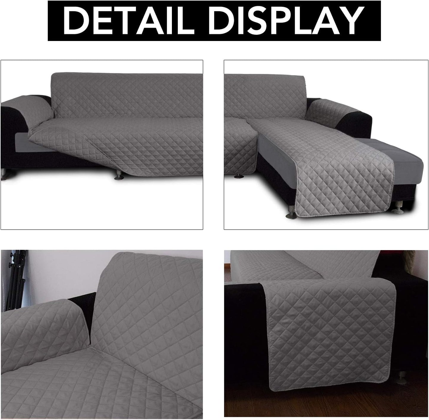 Easy-Going Sofa Slipcover L Shape Sofa Cover Sectional Couch Cover Furniture Protector Mat for Pets
