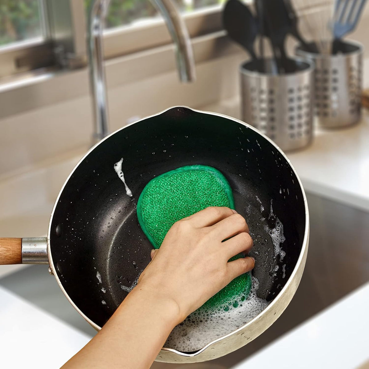 10 Pack Kitchen Dish Sponges Scrubber Non-Scratch Multi-Purpose Dishcloths, Sponge Along with Heavy