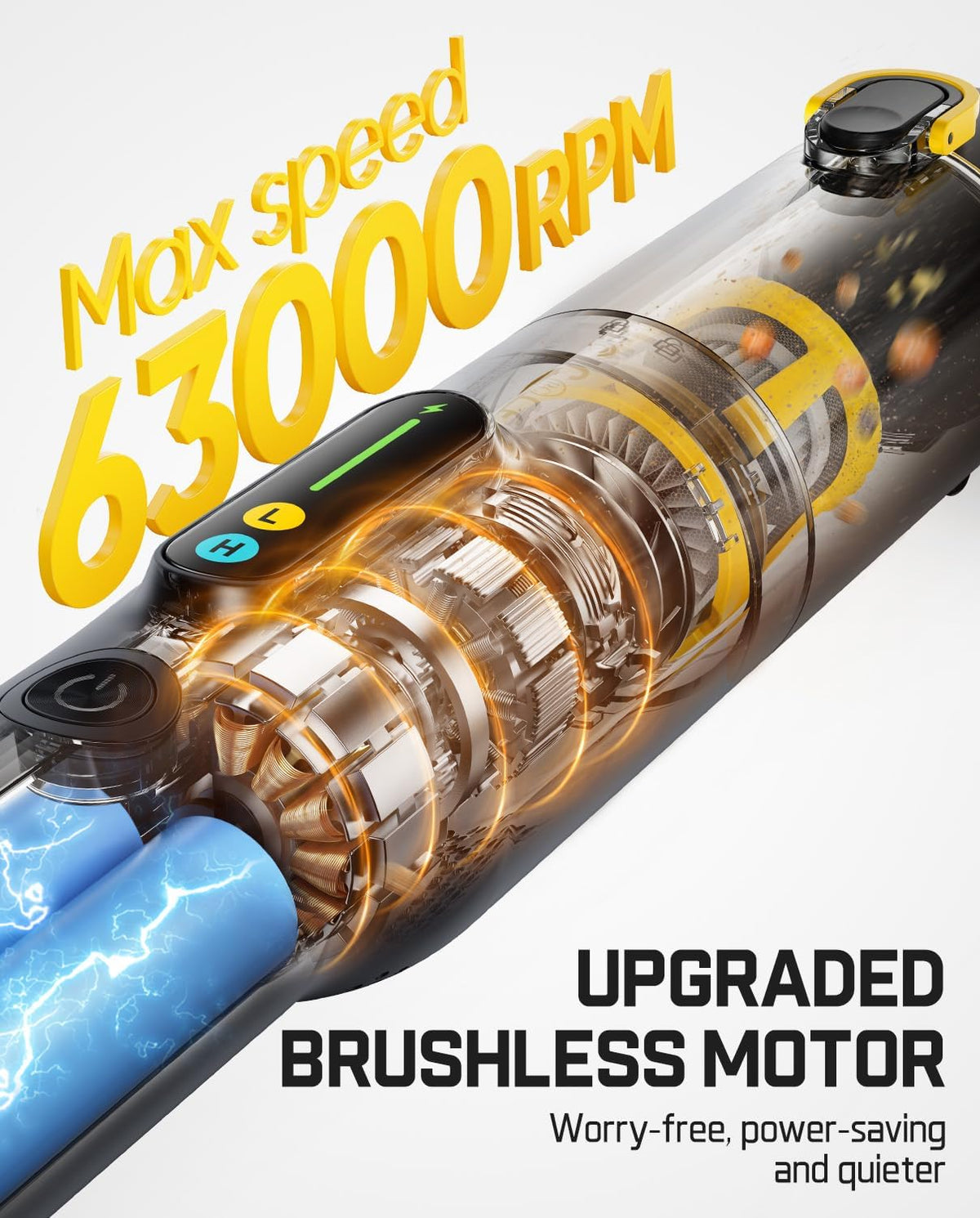 Fanttik Slim V10 Lite Cordless Handheld Vacuum, 0.98lb Lightweight with All-in-One Base Design