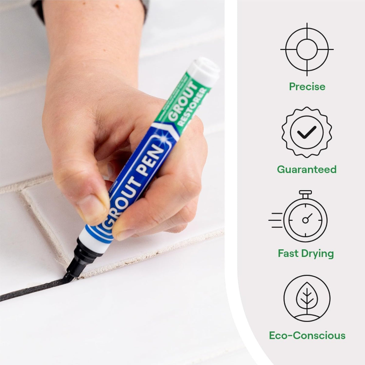 Grout Pen Black Tile Paint Marker: Waterproof Grout Paint, Tile Grout Colorant and Sealer Pen