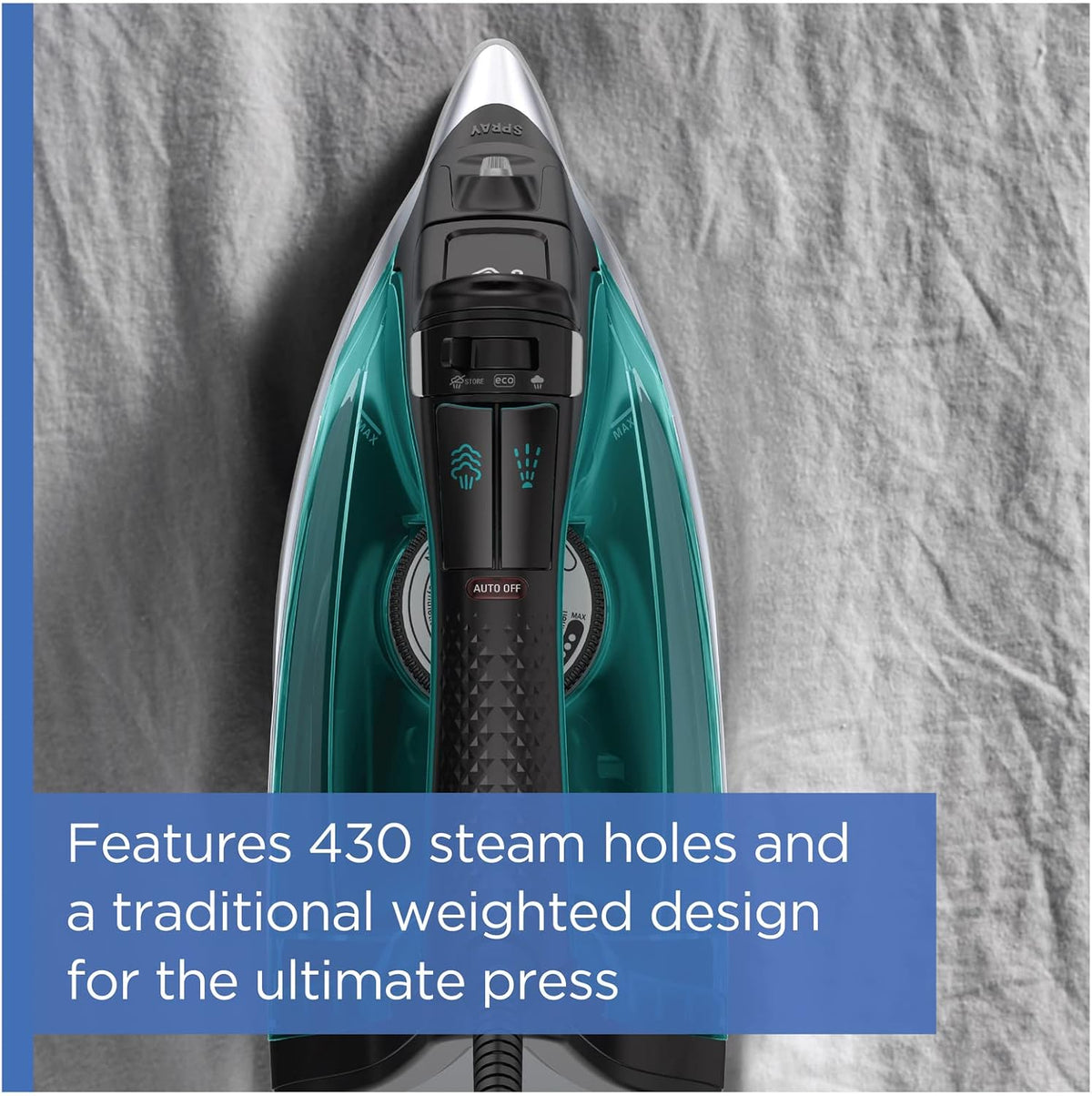 Rowenta Pro Master Stainless Steel Soleplate Steam Iron for Clothes, 210 g/min, 400 Microsteam