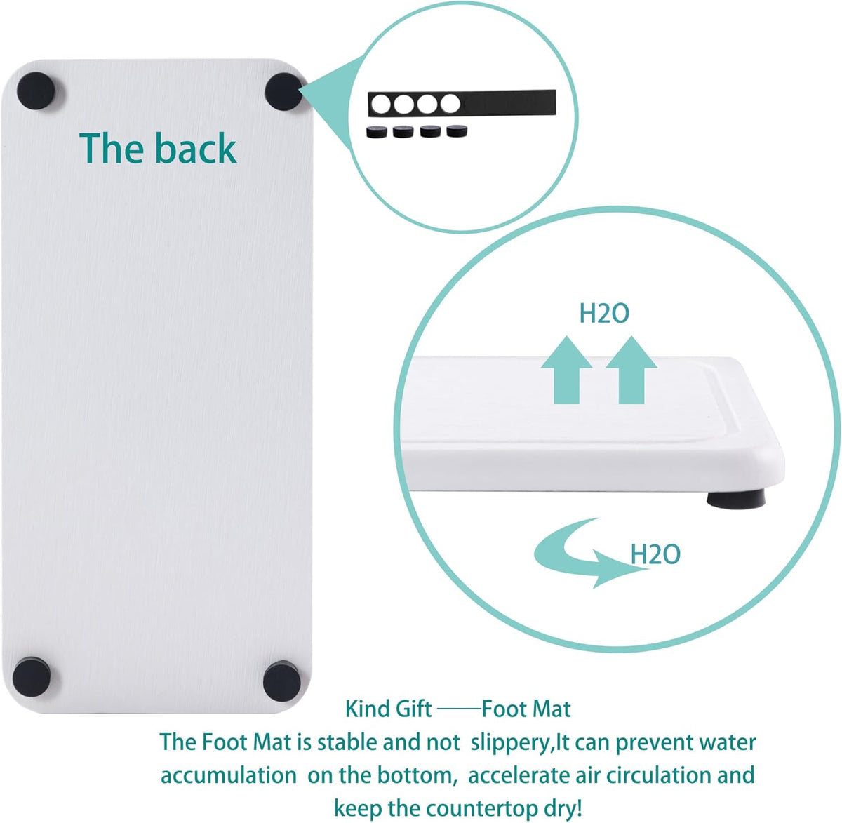 2 Pcs Water Absorbing Stone Trays, Kitchen/Bathroom Sink Soap Dish, Diatomite Tray Used for Hand