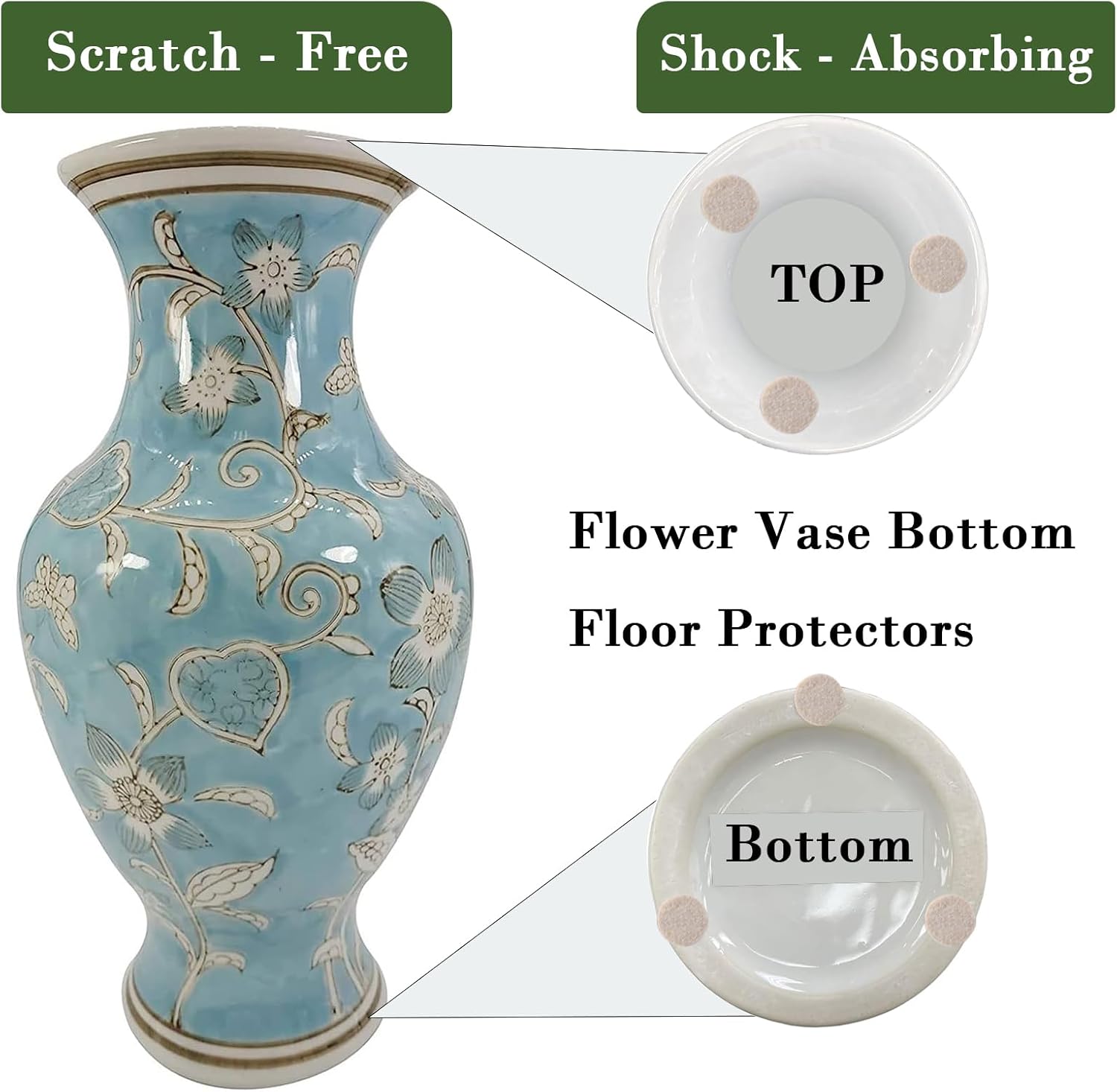 Fursafe&Q Felt Furniture Pads, Furniture Felt Pads for Hardwood Floors -Self Adhesive Chair Leg