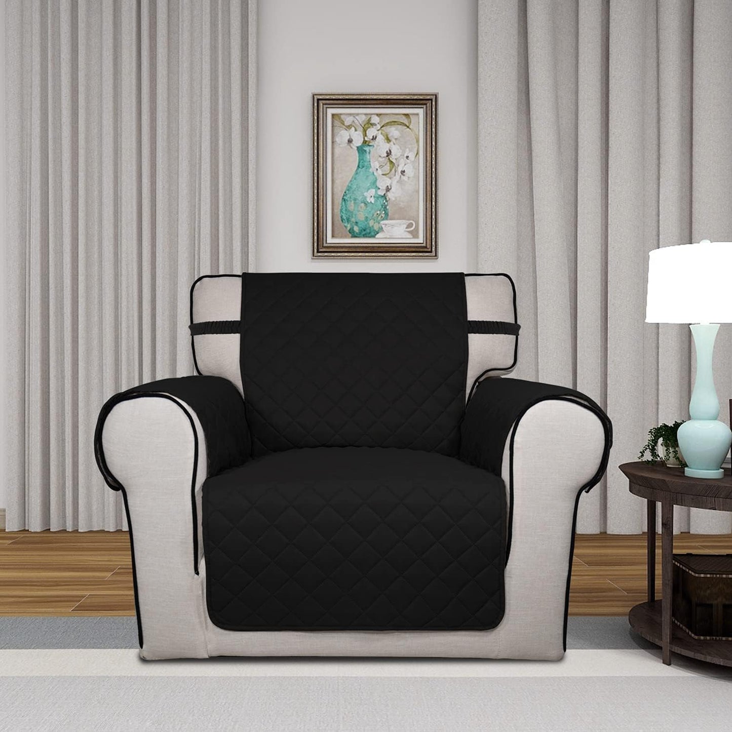 PureFit Reversible Quilted Sofa Cover, Water Resistant Slipcover Furniture Protector, Washable