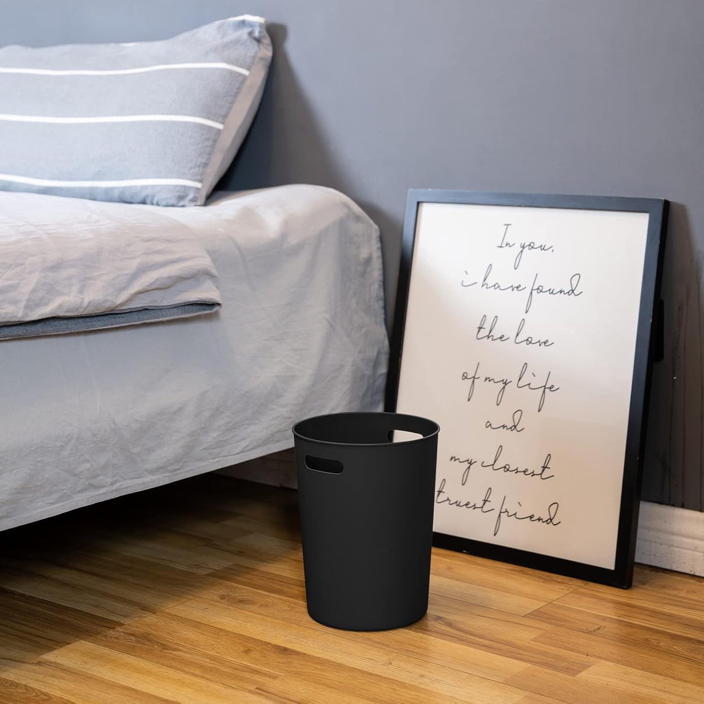 4 Pack Small Trash Can for Bathroom - 3 Gallon/12-Liter Wastebasket, Round Plastic Garbage