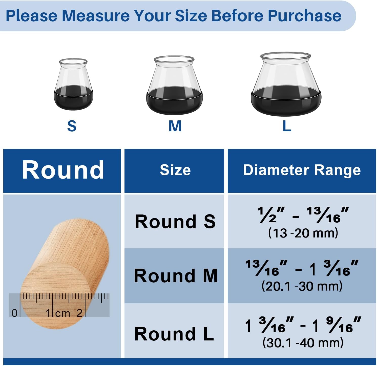 28 Pcs Chair Leg Sliders for Carpet, Round Chair Glides, Silicone Furniture Leg Protectors Caps