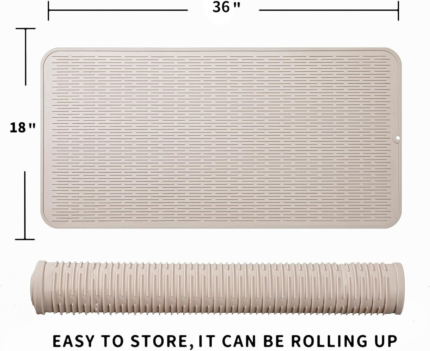 Silicone Dish Drying Mat for Multiple Usage,Easy clean,Eco-friendly,Heat-resistant Silicone Mat for