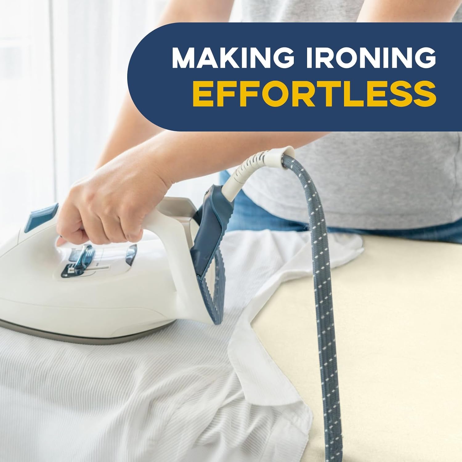 Ironing Board Full Size, RAINHOL Compact Iron Board with Iron Rest, Heat Resistant Cover with Ultra