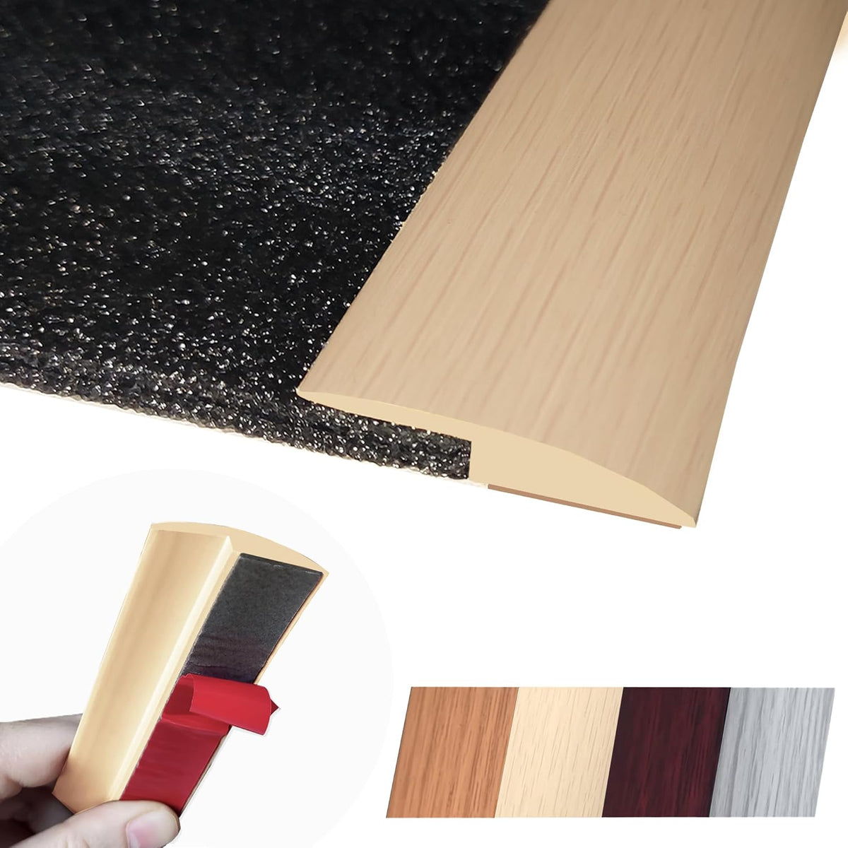 Floor Transition Strip Self Adhesive Carpet Wood Tile Vinyl Flooring Laminate Transition Cover Edge