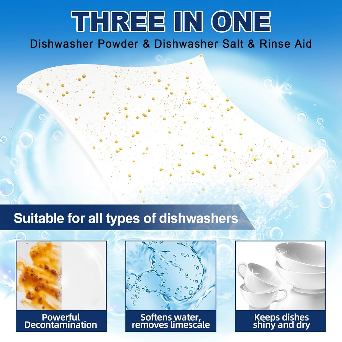 Eco Dishwasher Detergent Sheets Up To 160 Loads, Unscented Plastic Free Dishwashing Soap Strips