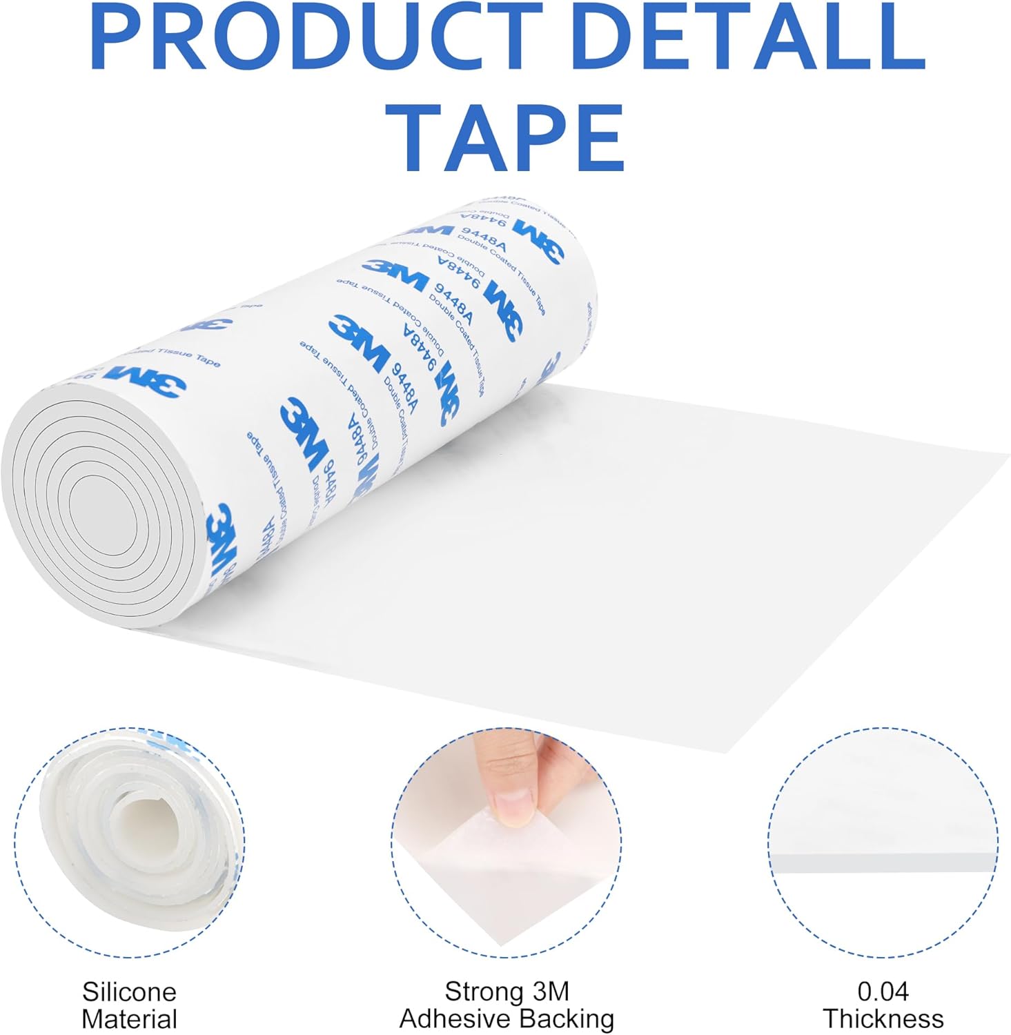Silicone Furniture Pads, 5" x 40" Non Slip Furniture Pads Anti Skid Pads Non Slip Self Adhesive