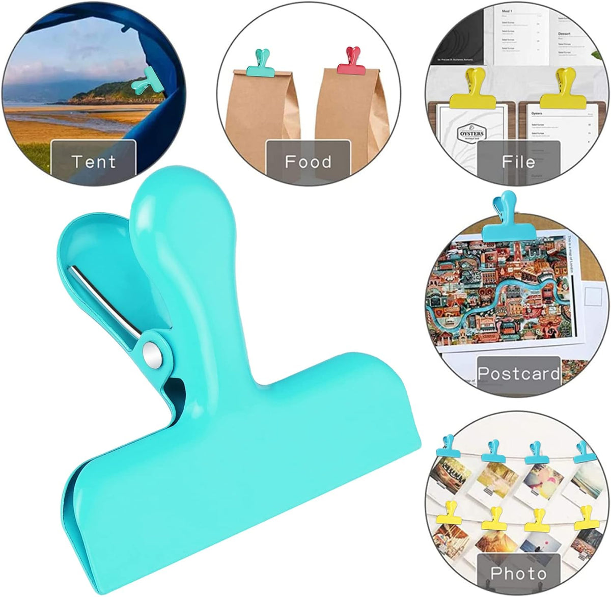 FINDMAG Heavy Duty Stainless Steel Chip Clips, Great for Kitchen Office to Seal Coffee, Chip Bags